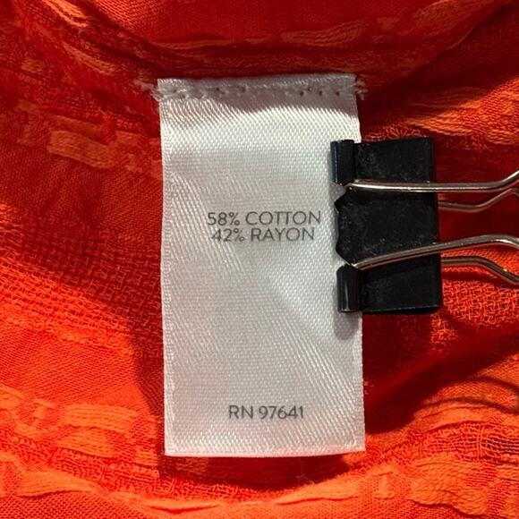 J Jill Top Floral Cottage Prairie Boho Coastal Grandma Romantic Button Orange 2X - Picture 4 of 7